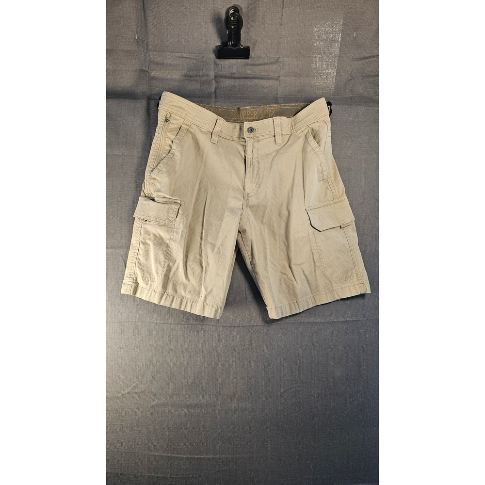 Copper & Oak Mens Tan‎ Khaki Stretch Ripstop Cargo Shorts Size 32 1854955